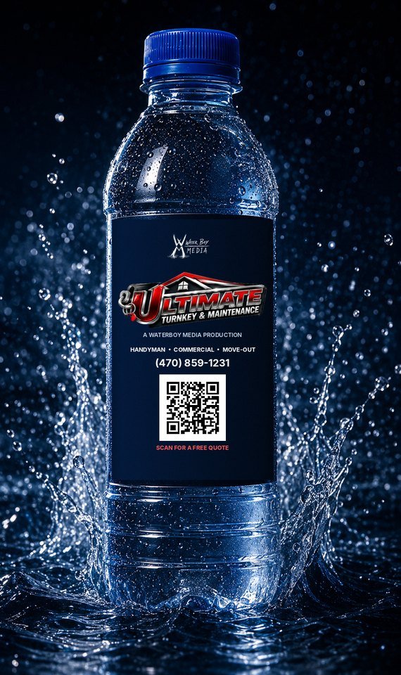 Ultimate Turnkey & Maintenance featured bottle with QR code